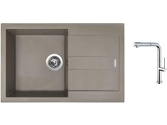 Set Sinks AMANDA 780 Truffle + baterie Sinks SLIM S2 kartáčovaná