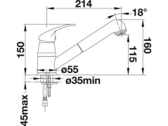 Drezová batéria Blanco Daras-S Kávová