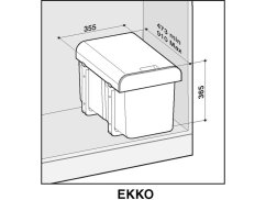 Sinks EKKO 40 2x8l+1x16l