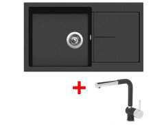 Set Sinks Infinity 860 Metalblack + Mix 3 P GR