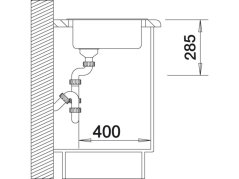 Granitový dřez Blanco Rondo 45 Černá