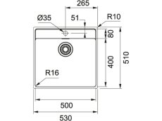 Nerezový dřez Franke MRX 210/610-50 TL Nerez