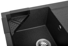 Sinks Polička rohová - čierna