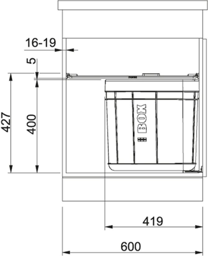 Odpadkový koš Franke Solo 60