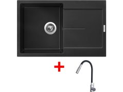 Sinks ULTIMA 790 Pureblack + ELASTA S nerez/čierná