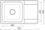 Nerezový dřez Sinks GRAND 790 V nákres