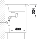 Granitový drez Blanco METRA 9 biela soft