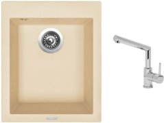 Set Sinks CUBE 410 Sahara + baterie Sinks MIX 350 P chrom