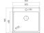 Nerezový dřez Sinks BLOCKER 550 V nákres