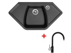 Set Sinks Naiky 980 Metalblack + Vitalia GR