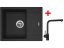 Sinks LINEA 600 Granblack + Elka čierná matná