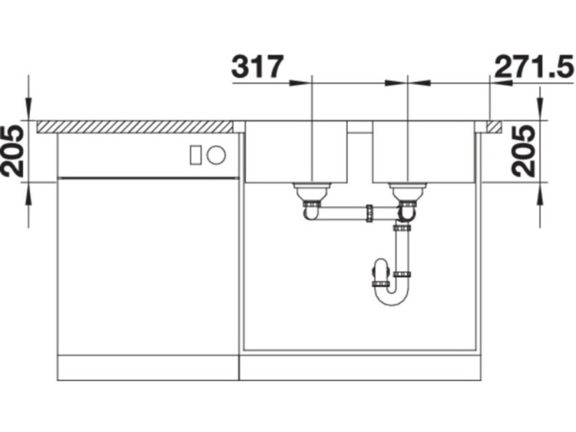 Nerezový drez Blanco Classimo 8 IF InFino nerez kartáčovaný