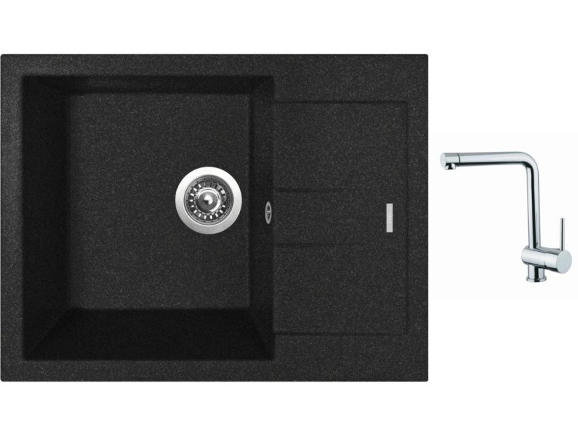 Set Sinks AMANDA 650 Granblack + baterie Sinks MIX 3 chrom