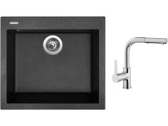Set Sinks CUBE 560 Granblack + baterie Sinks ENIGMA S chrom Set Sinks CUBE 560 Granblack + baterie Sinks ENIGMA S chrom