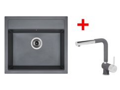 Set Sinks Solo 560 Titanium + Mix 3 P GR Set Sinks Solo 560 Titanium + Mix 3 P GR