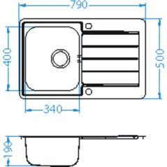 Nerezový drez Alveus Line 80 Maxim