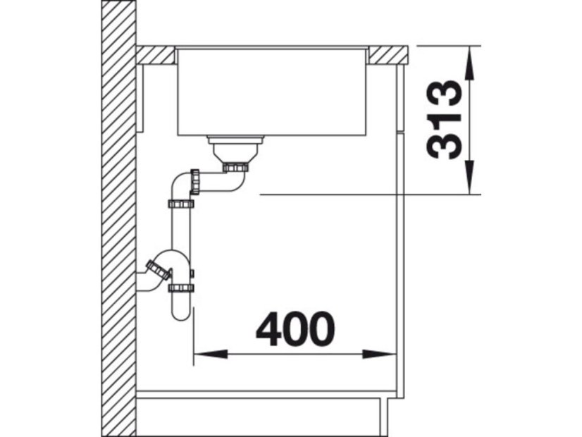 Granitový dřez Blanco SUBLINE 320 F InFino káva