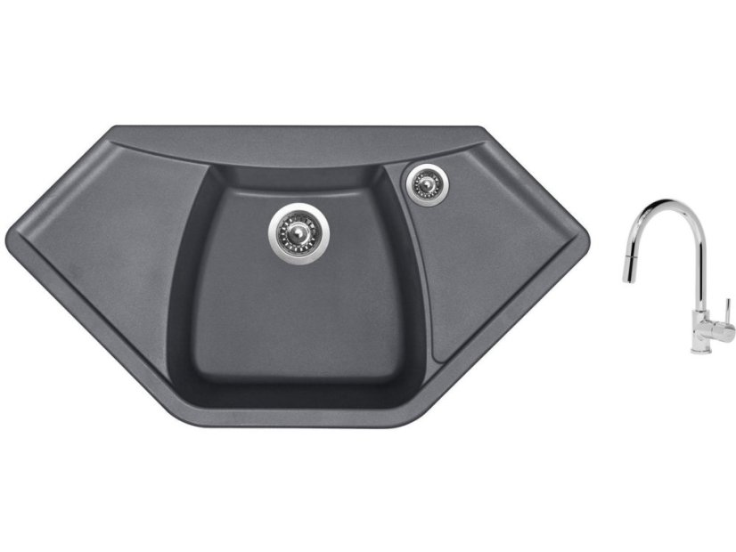 Set Sinks NAIKY 980 Titanium + baterie Sinks MIX 35 P chrom