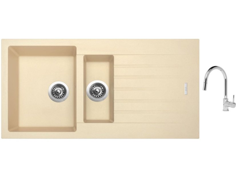 Set Sinks PERFECTO 1000.1 Sahara + batéria Sinks MIX 35 P chróm