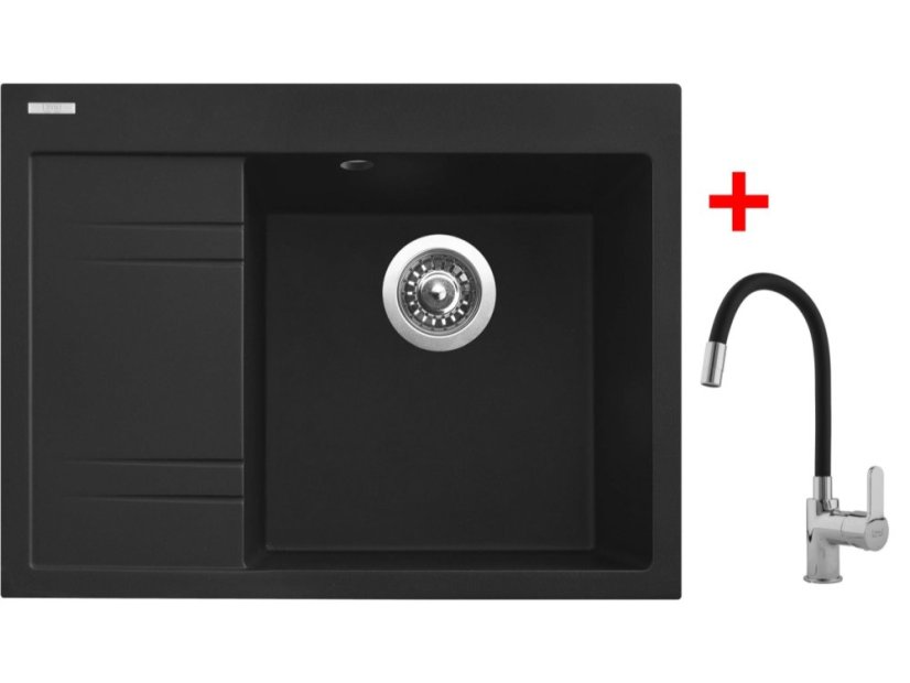 Sinks RIM 650 P Metalblack + Flexia