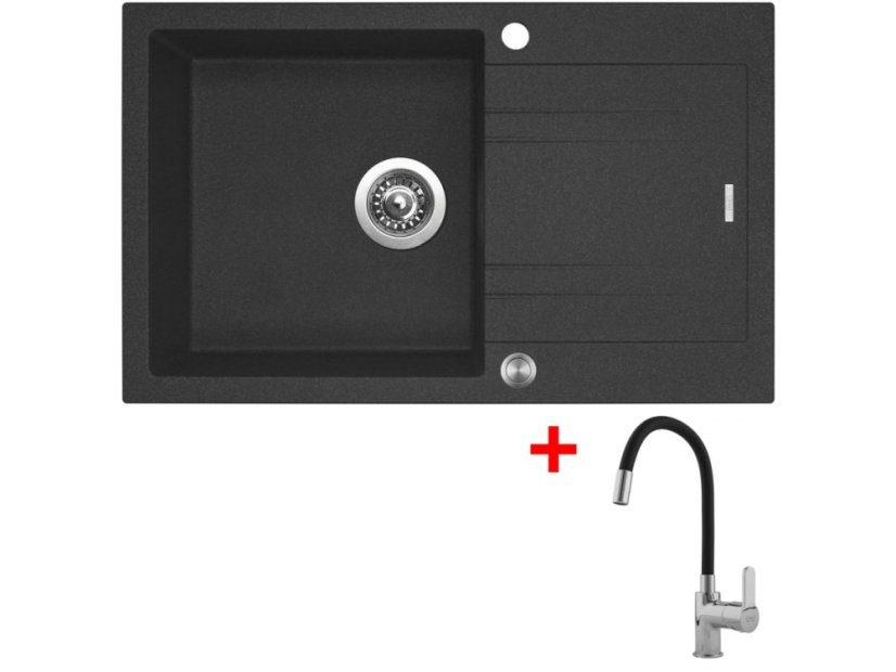 Set Sinks LINEA 780 XC Granblack + Flexia