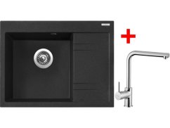 Set Sinks RIM 650 L Granblack + Elka Set Sinks RIM 650 L Granblack + Elka