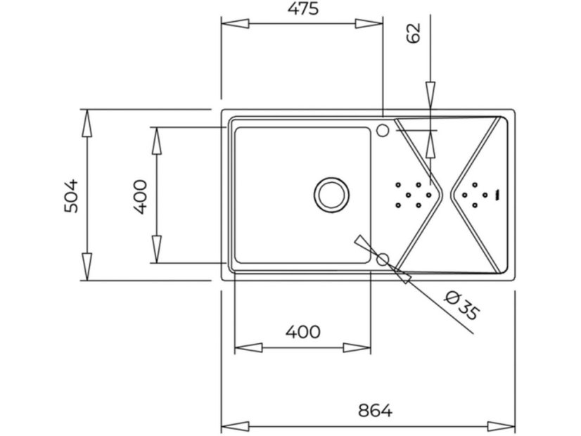 Kuchyňský dřez Teka BROOKLYN 50 M-XP 1B 1D
