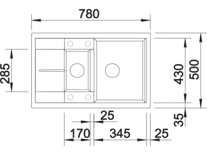 Granitový dřez Blanco Metra 6 S Compact kávová s excentrem 4