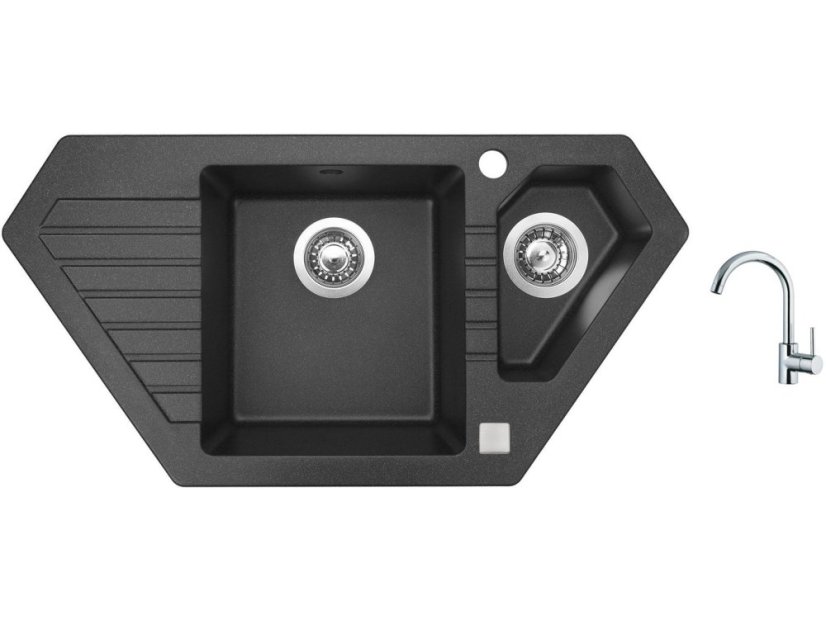 Set Sinks BRAVO 850.1 Granblack + batéria Sinks MIX 35 chróm