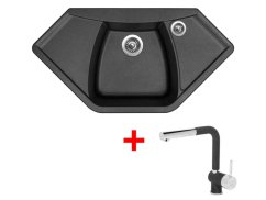 Set Sinks Naiky 980 Metalblack + Mix 3 P GR