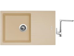 Set Sinks LINEA 780 N Sahara + baterie Sinks baterie CASPIRA chrom Set Sinks LINEA 780 N Sahara + baterie Sinks baterie CASPIRA chrom