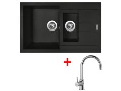 Set Sinks Amanda 780.1 Metalblack + Vitalia