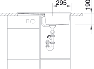 Granitový drez Blanco METRA 5 S biela soft