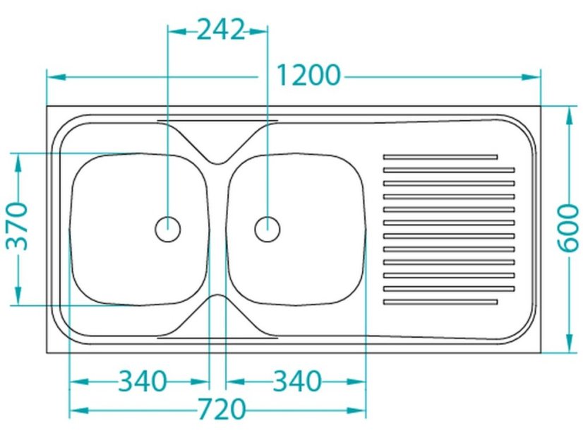 Nerezový drez Alveus Classic 100 pravý