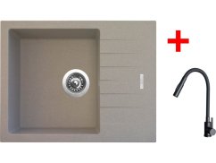 Sinks PERFECTO 650 Avena + ELASTA S čierná matná