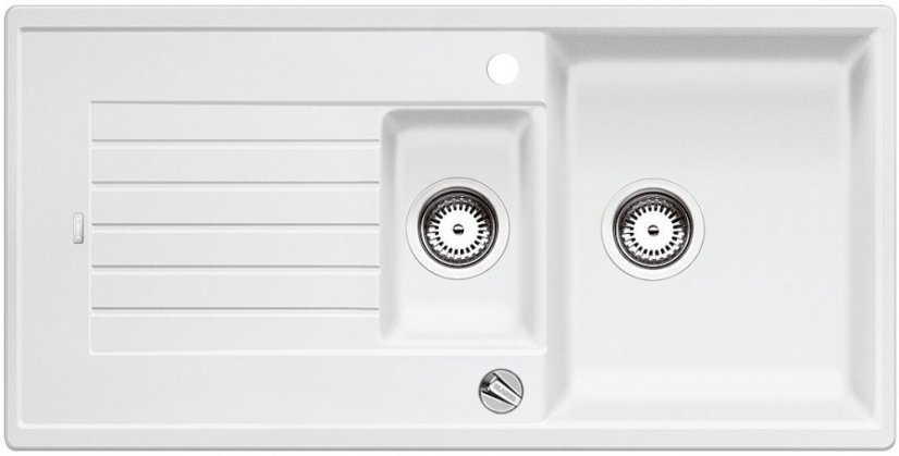 Granitový drez Blanco ZIA 6 S biela soft s excentrom