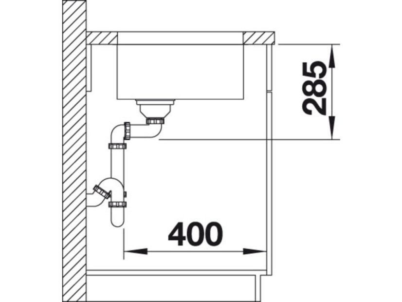 Nerezový drez Blanco Supra 340 U Nerez kartáčovaný bez tiahla