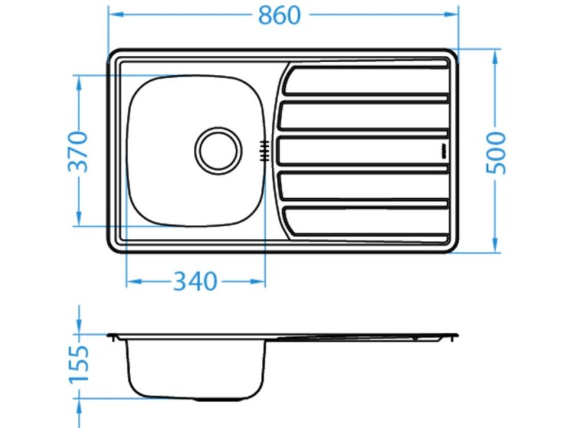 Nerezový drez Alveus ZOOM 30 dekor