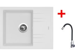 Sinks LINEA 600 Milk + Elasta nerez/černá