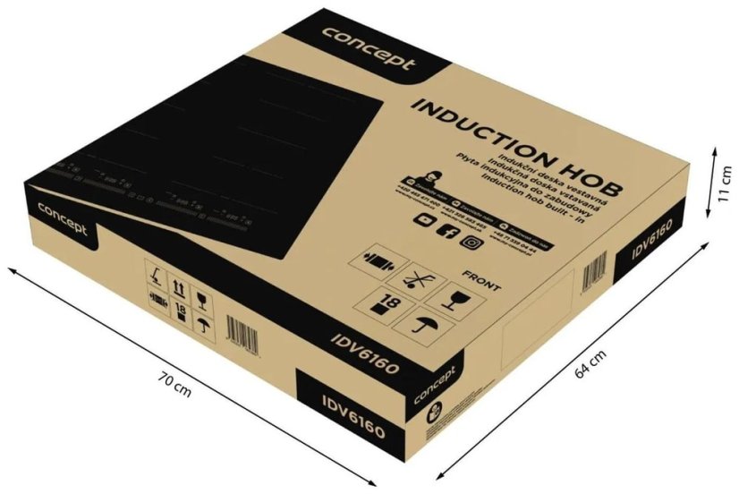 Indukčná doska s flexi zónou Concept IDV6160 - 10