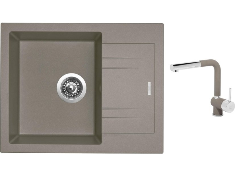 Set Sinks LINEA 600 N Truffle + baterie Sinks MIX 3 P Truffle