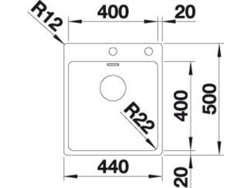 Nerezový dřez Blanco Andano 400 IF/A InFino Nerez hedvábný lesk