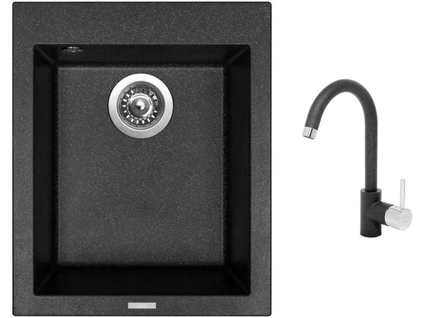 Set Sinks CUBE 410 Granblack + batéria Sinks MIX 35 Granblack