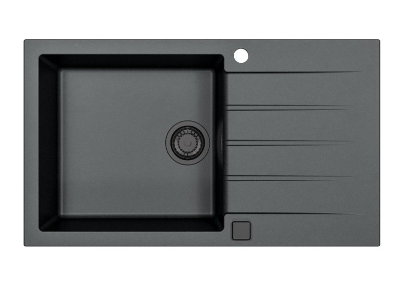 Granitový drez Alveus Cadit 40 čierný 91 - Black edition