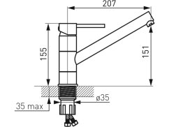 Drezová batéria Novaservis Fiesta chróm