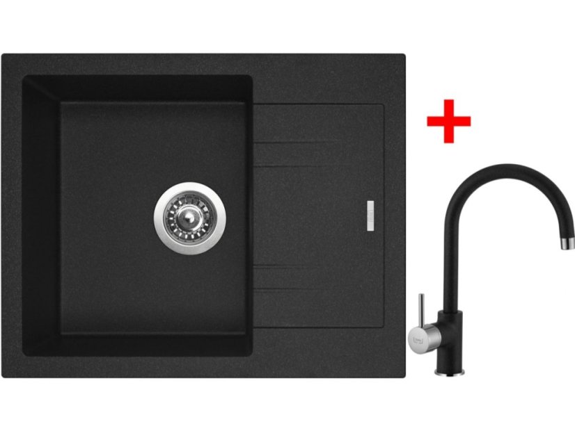 Set Sinks Linea 600 Granblack + Vitalia GR