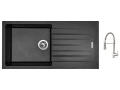 Sinks PERFECTO 1000 Metalblack + Sinks MIX 35 PROF S chrom