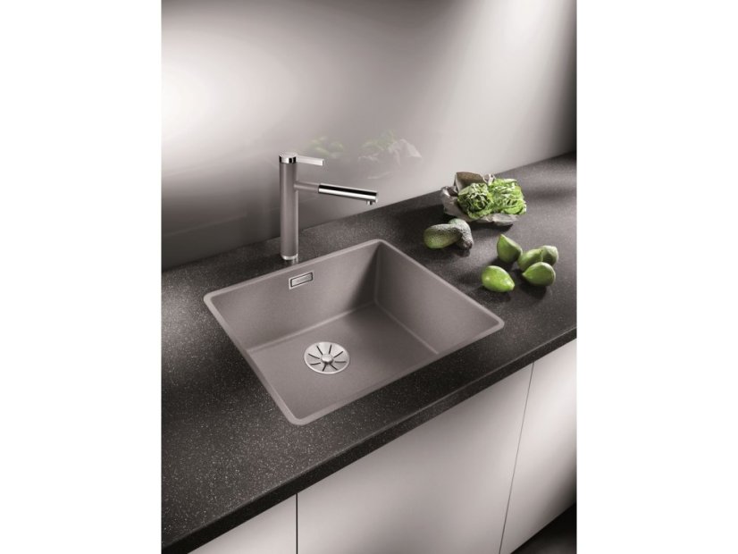 Granitový dřez Blanco SUBLINE 500 F InFino šedá skála bez táhla