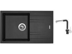 Set Sinks LINEA 780 N Metalblack + batéria Sinks MIX 3 P Metalblack