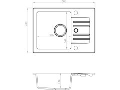 Granitový dřez Alveus Cortina 40 Černá